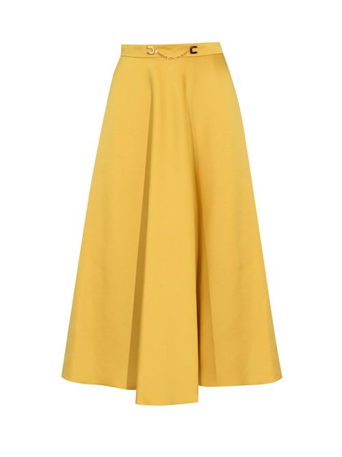 Gonna in duchesse con logo gioiello Sun Elisabetta Franchi | GO15661E2EV4